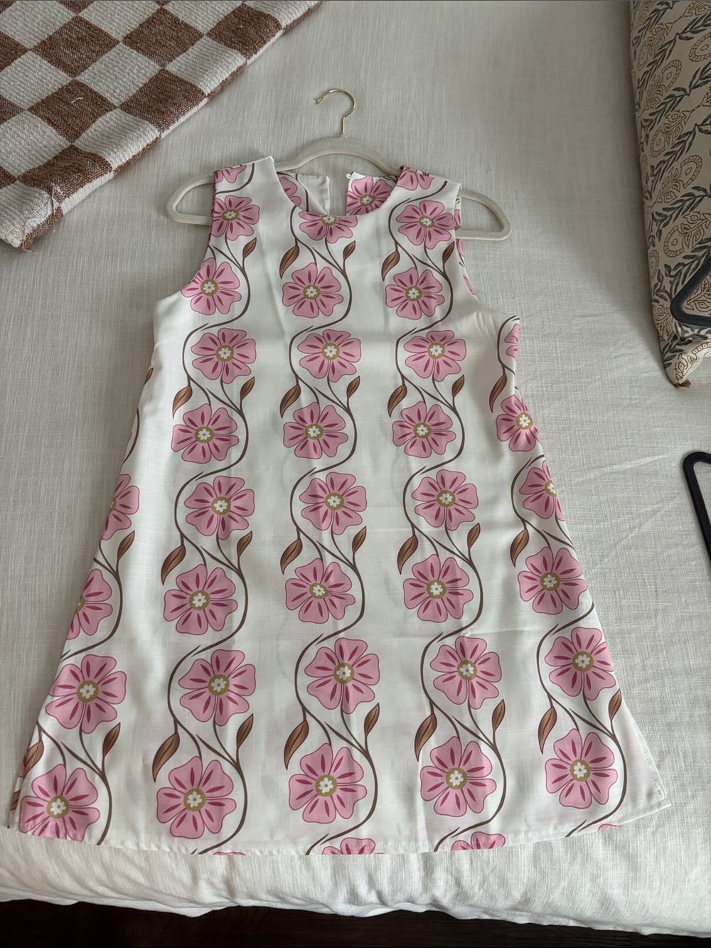 Pink Floral A-Line Dress